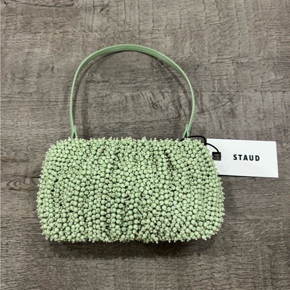 NEW WITH TAGS STAUD BEADED BEAN BAG - MATCHA - Picture 6 of 10